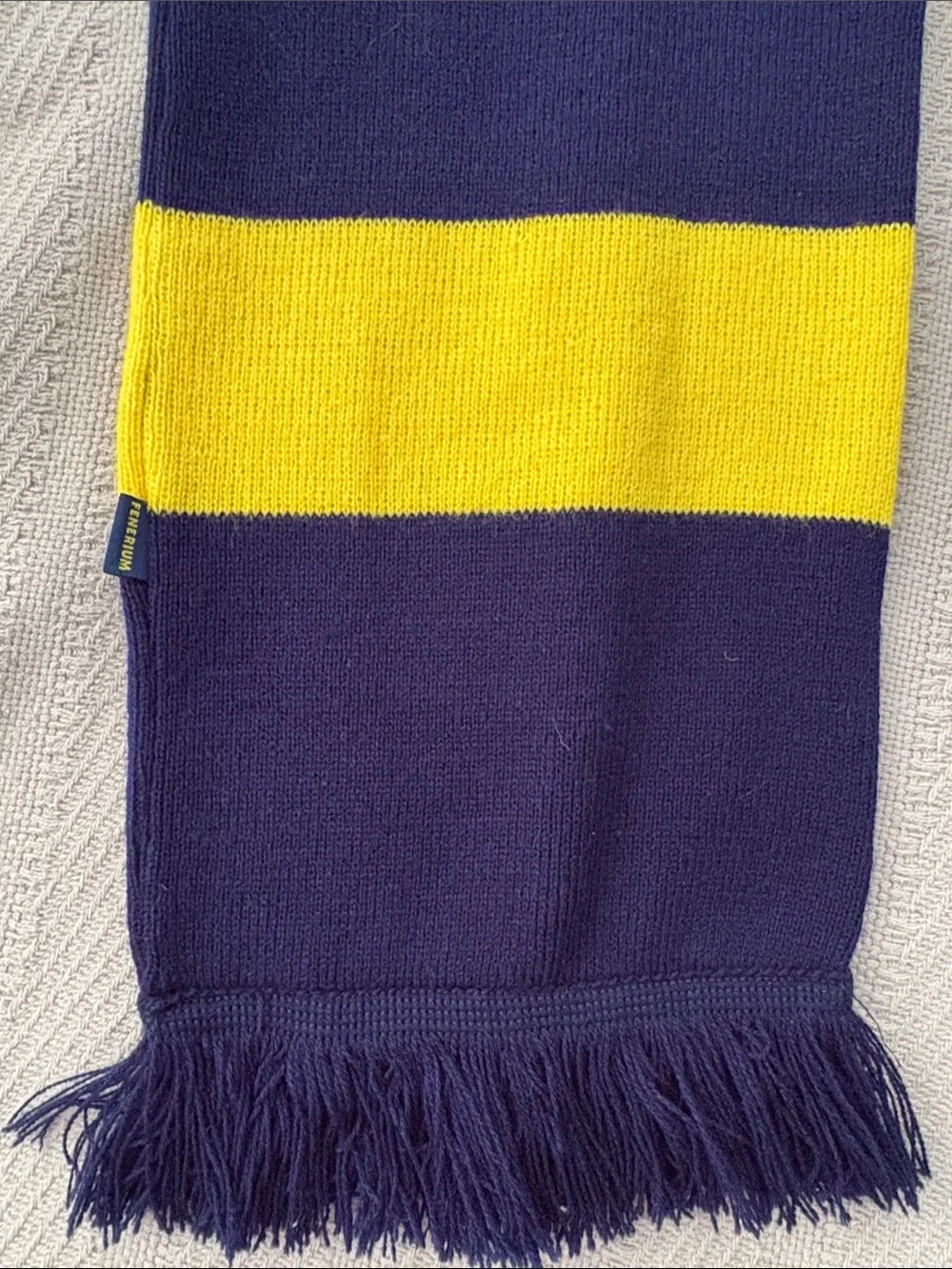 Official Fenerbahçe SK Fenerium Knit Soccer Scarf Navy Yellow